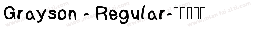 Grayson - Regular字体转换